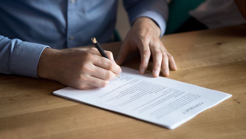 Signing a Legal Document