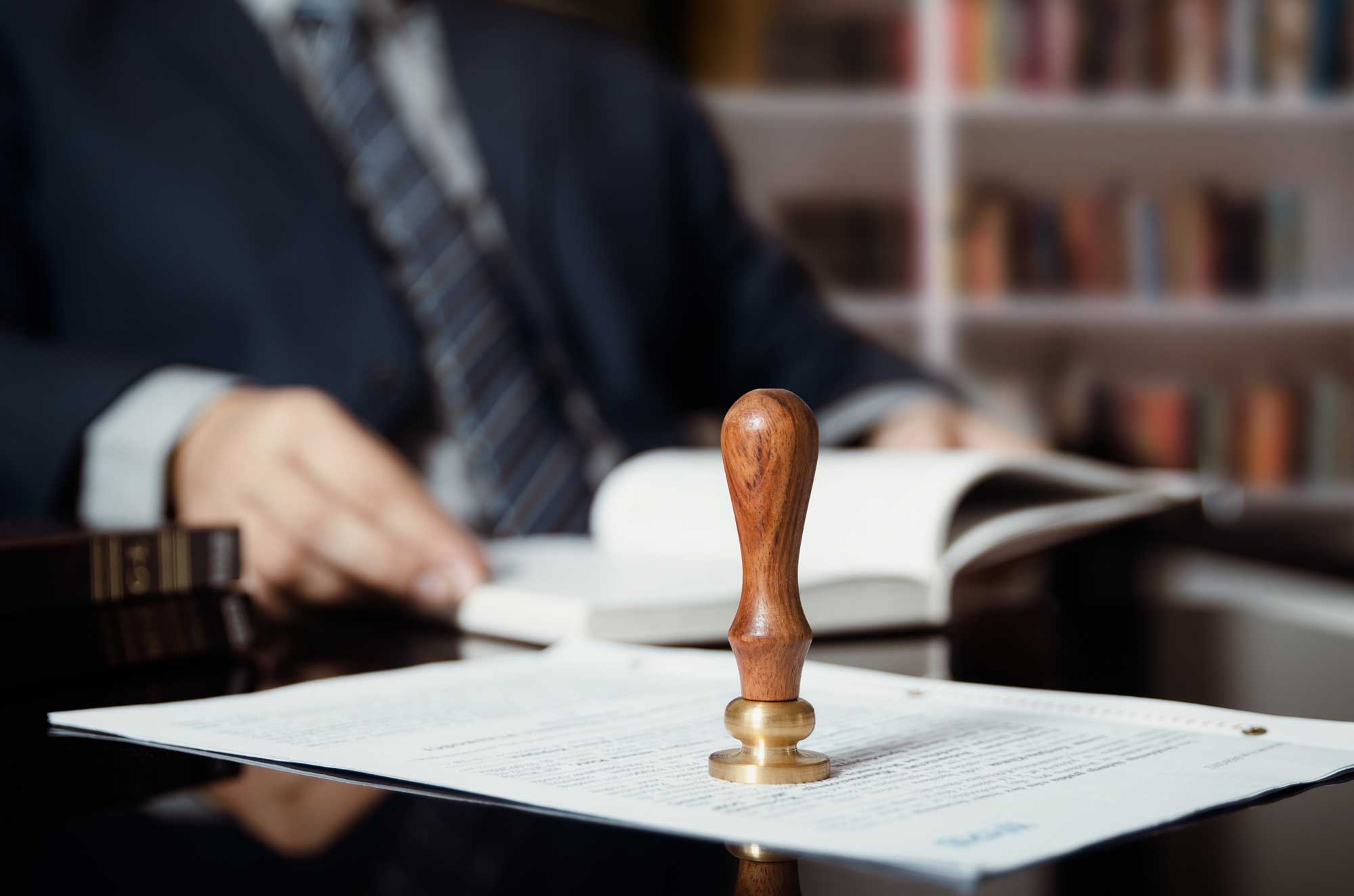 A legal document in an office